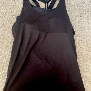 Athleta XS Box Jump tank black built in bra EUC